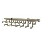 2.5 in. H x 2 in. W x 14 in. D Satin Nickel Pull-Out 15-Hook Tie/Scarf Rack