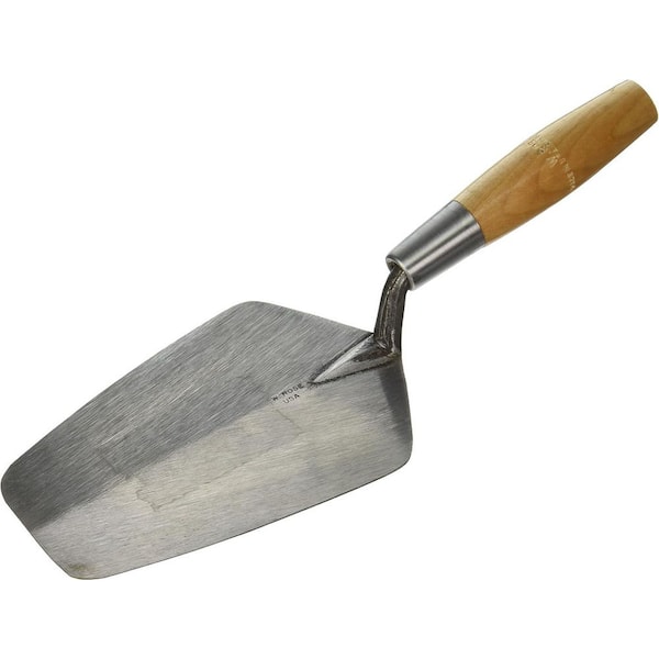 8 x 1 Standard Shank Bucket Trowel with Wood Handle