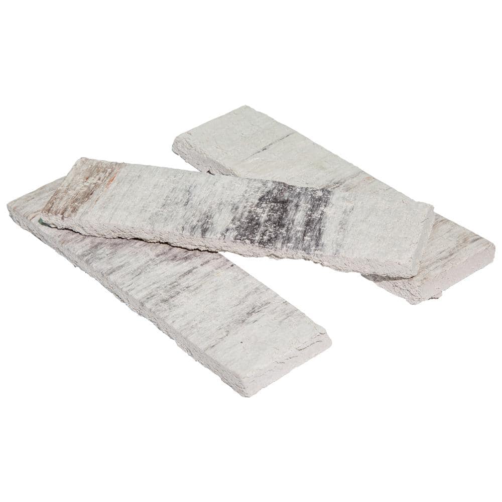 8 in. x 2.25 in. x 0.44 in. Concrete Americana Silver Thin Brick Veneer