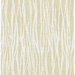 Nazar Yellow Stripe Strippable Non Woven Wallpaper