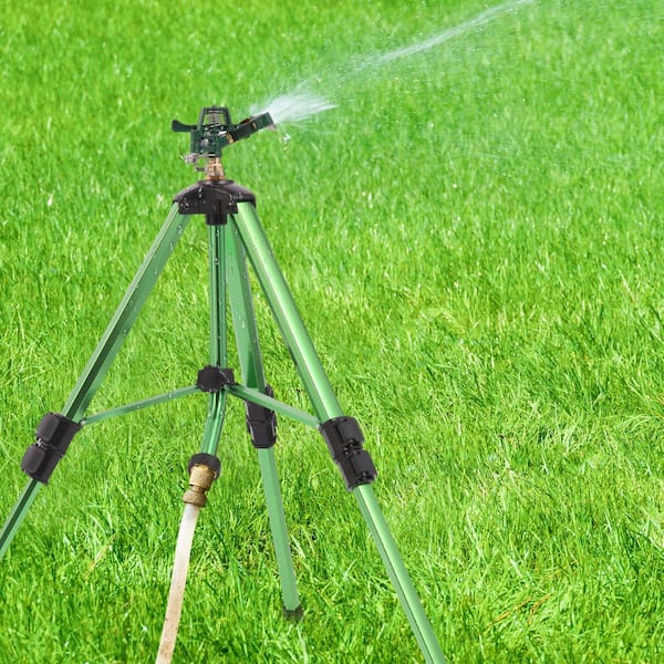 MISOPILY Zinc Alloy Tripod Water Bird Sprinkler, Adjustable Nozzle