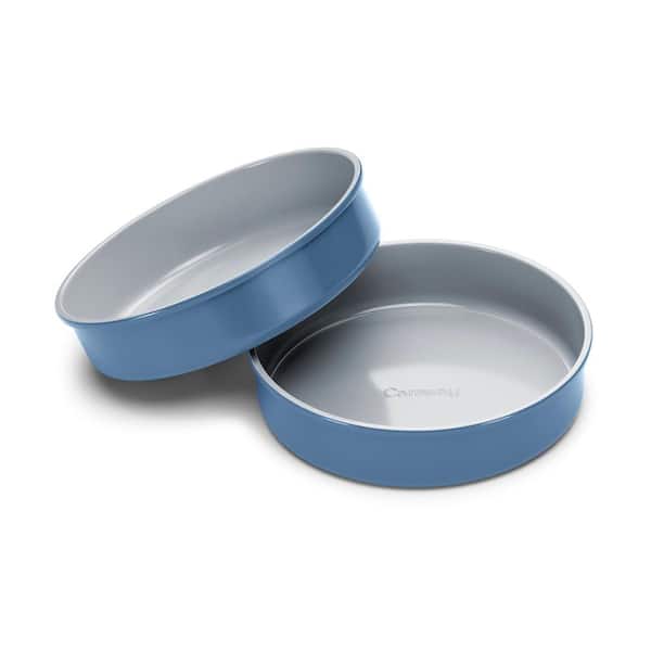 CARAWAY HOME 2-Piece Ceramic Circle Pan Duo Cookware Set in Slate BW ...