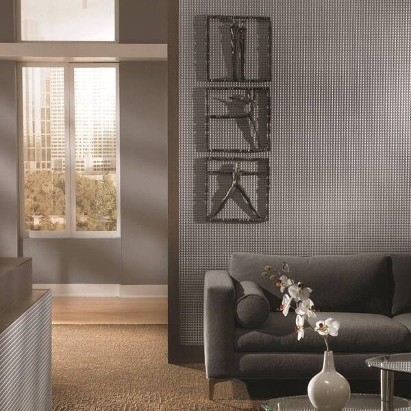 Fasade Square 96 in. x 48 in. Decorative Wall Panel in Argent Copper