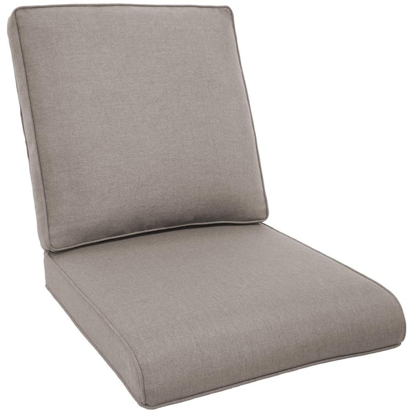Modern 22 in. x 25 in. 2-Piece Deep Seating Outdoor Lounge Chair Cushion Set in Gray (2-Piece)