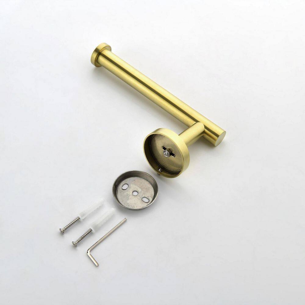 Brushed Gold Stainless Steel Wall Mounted Toilet Paper Holder Set