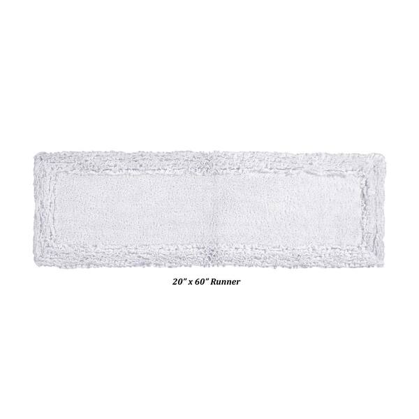 MADISON PARK Signature Splendor White 24 in. x 72 in. 100% Cotton Tufted  3000 GSM Reversible Bath Rug MPS72-447 - The Home Depot