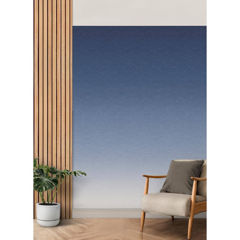 Blue Ombre Self-Adhesive Vinyl Wall Mural Set