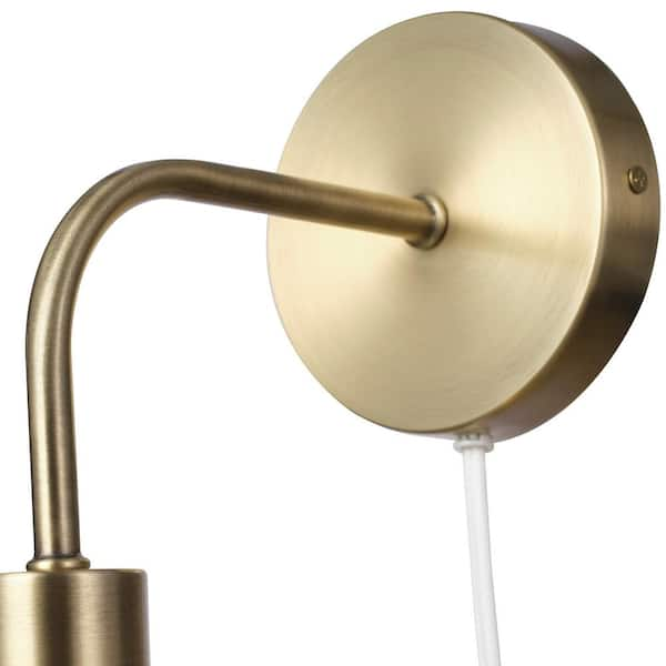 Globe Electric 2-in-1 Wall Sconce - 1 Light - Matte Brass 51658