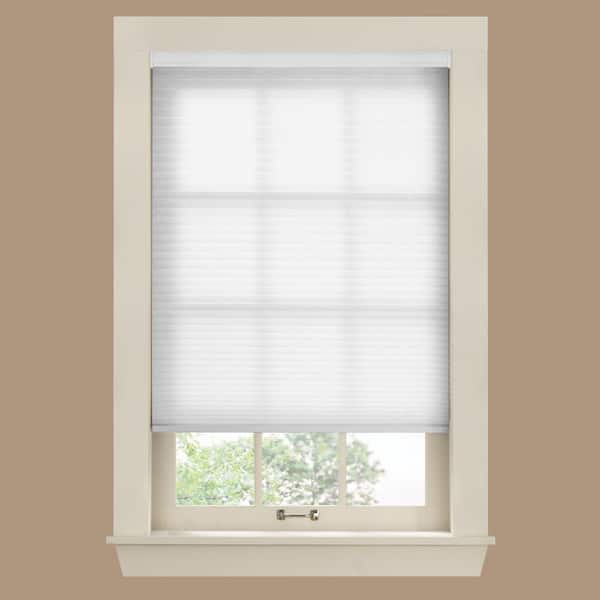Bali Cut-to-Size White 3/8 in. Cordless Light Filtering Cellular Shade - 17 in. W x 48 in. L (Actual Size is 16.5 in. W x 48 in. L)