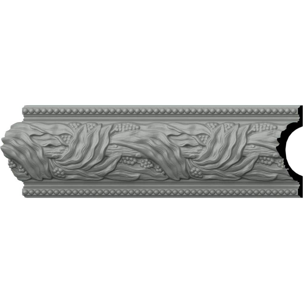 Geometric Gray Polyurethane Chair Rail Moulding