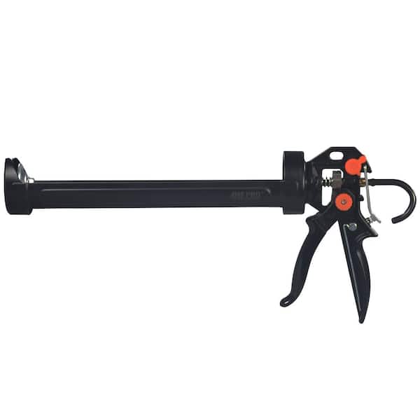29 " oz. " Caulk Gun Dual Thrust Ratio 12:1 and 25:1 Dripless w/Rubber Handle and Puncture Pin
