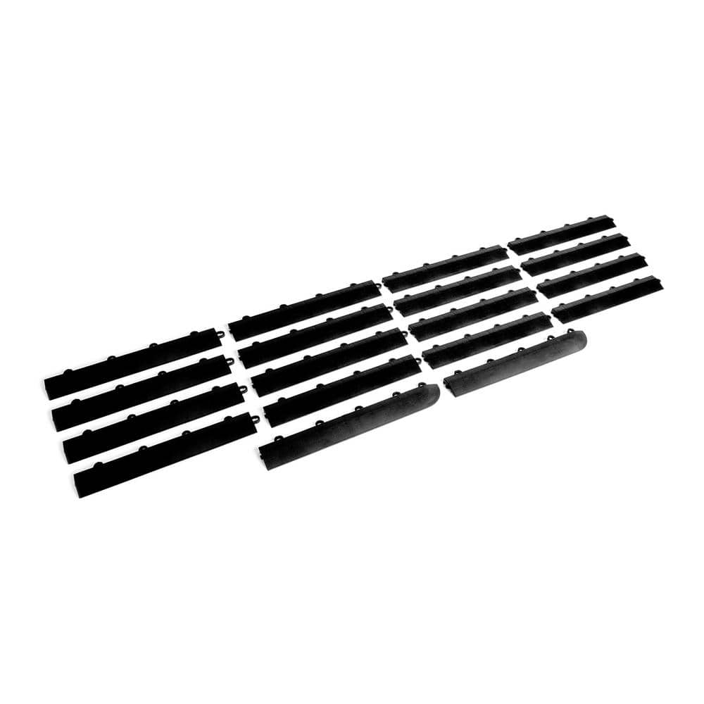 Smooth Black 12 in. x 1.75 in. x 0.5 in. Modular Edge Kit Female (22 Piece, Includes 2 corners) (0.15 sq. ft.) price history on PriceWatchPro