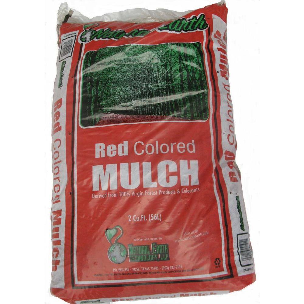 Natural Earth 2 cu. ft. Red Colored Mulch 480978 - The Home Depot