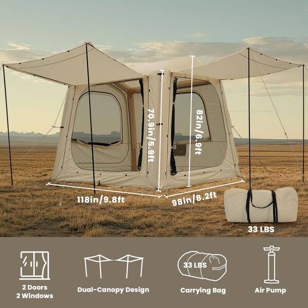 BOZTIY SUV Inflatable Tents 4-6 Person Glamping Tents Blow