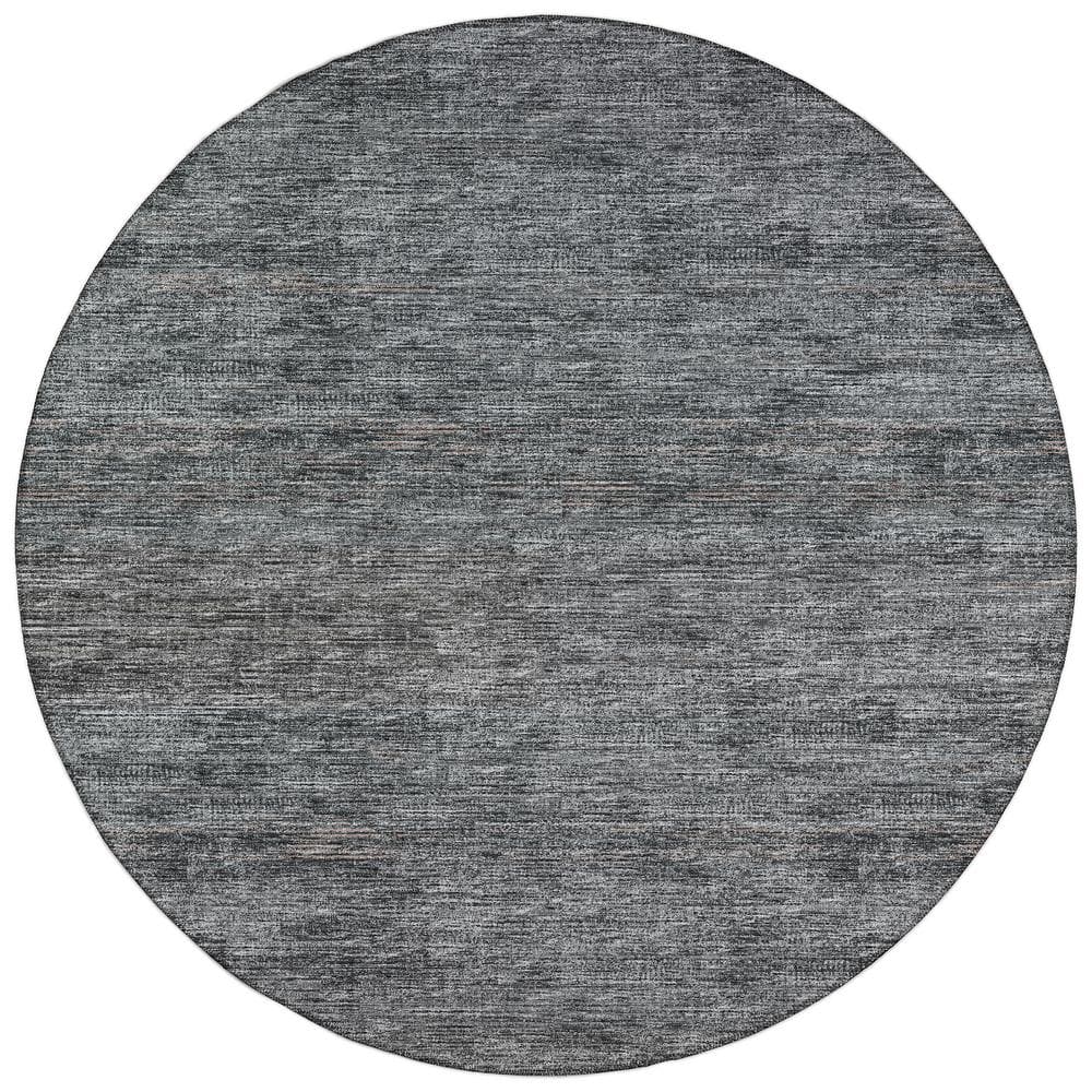 Marston Grey 8 ft. x 8 ft. Geometric Indoor/Outdoor Area Rug