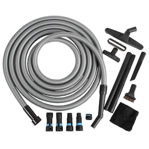 30 ft. Vacuum Hose with Expanded Multi-Brand Power Tool Dust Collection Adapter Set and Attachment Kit for Wet/Dry Vacs