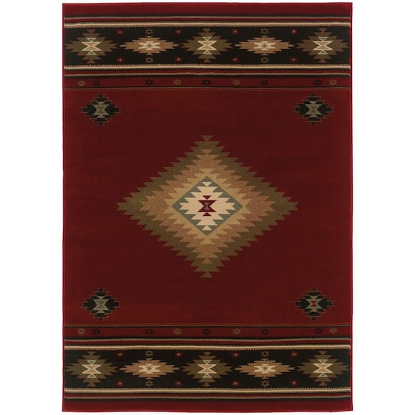 Home Decorators Collection Catskill Red 8 ft. x 11 ft. Area Rug