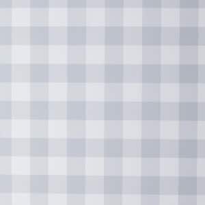 Gingham Gray Non-Pasted Paper Wallpaper Roll (Covers 52 sq. ft.)
