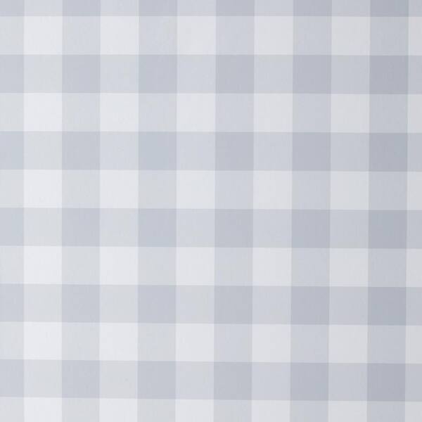 The Company Store Gingham Gray Non-Pasted Paper Wallpaper Roll (Covers 52 sq. ft.)