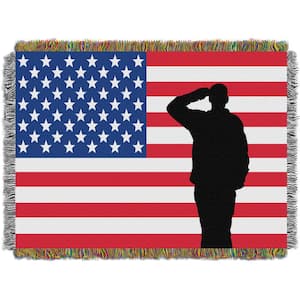 Salute The Flag Lic Holiday Tapestry Throw