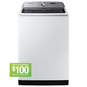 5.1 cu. ft. Large Capacity Smart Top Load Washer with ActiveWave Agitator and Super Speed Wash in White