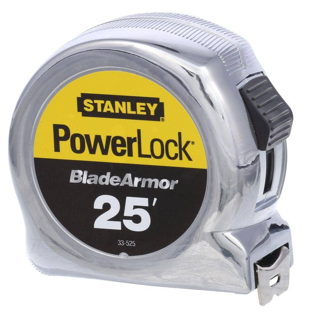 Stanley PowerLock 25 ft. x 1 in. Tape Measure with Blade Armor Coating  33-525 - The Home Depot