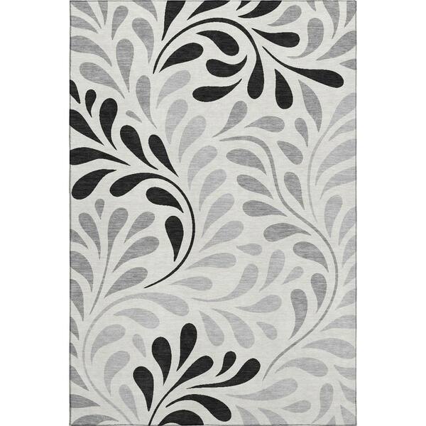 Mayfield Premium Machine Washable Abstract AMF2411 Ivory 10 ft. x 14 ft. Area Rug