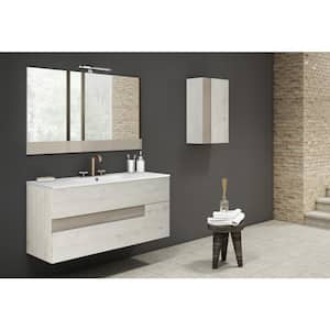 Vision 40 in. W x 18 in. D Bath Vanity in Abedul and Tortora with Ceramic Vanity Top in White with White Basin and Sink