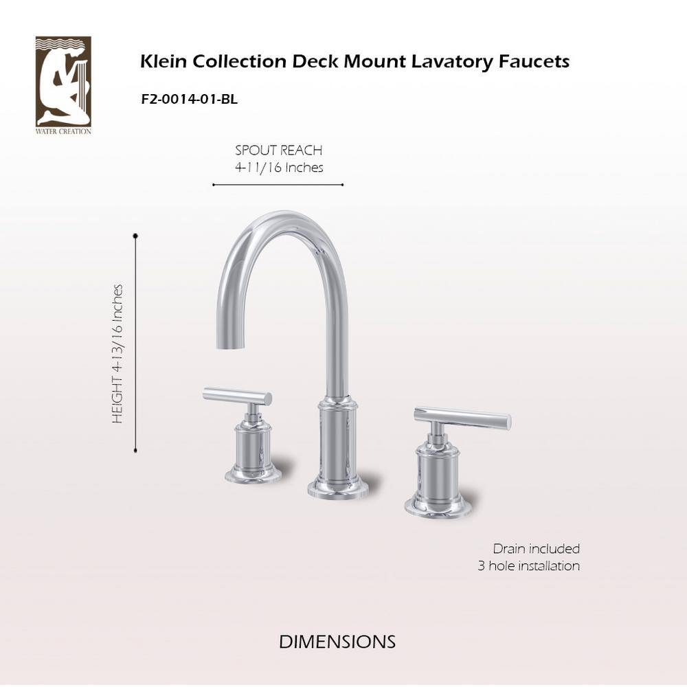 Chrome Cylindrical Handle Widespread Bathroom Faucet
