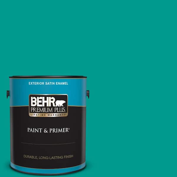 BEHR PREMIUM PLUS 1 gal. #P450-6 Tropics Satin Enamel Exterior Paint & Primer