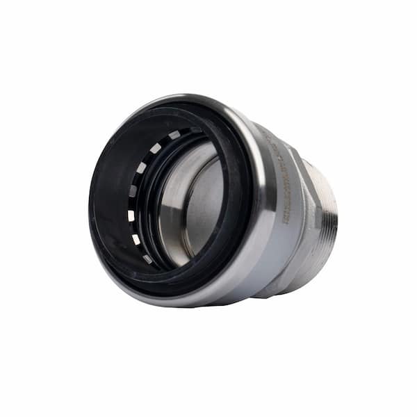 QUICKFITTING 2 in. Stainless Steel Push-to-Connect x MNPT (Male Thread) Adapter Fitting