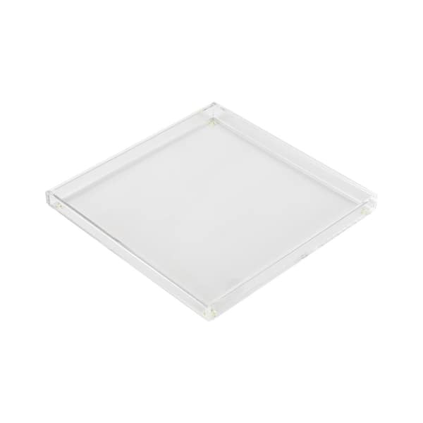 ORGANIZE IT ALL 8 in. x 8 in. x 0.5 in. Acrylic Clear Accessory Tray