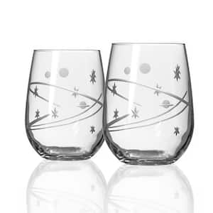 Space 17 fl. oz. Stemless Wine Glasses (Set of 2)