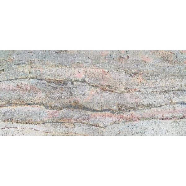 Dundee Deco Falkirk Johnstone 2/25 in. x 2 ft. x 1 ft. Peel and Stick Pink Stone Veneer Decorative Wall Paneling 5-Pack