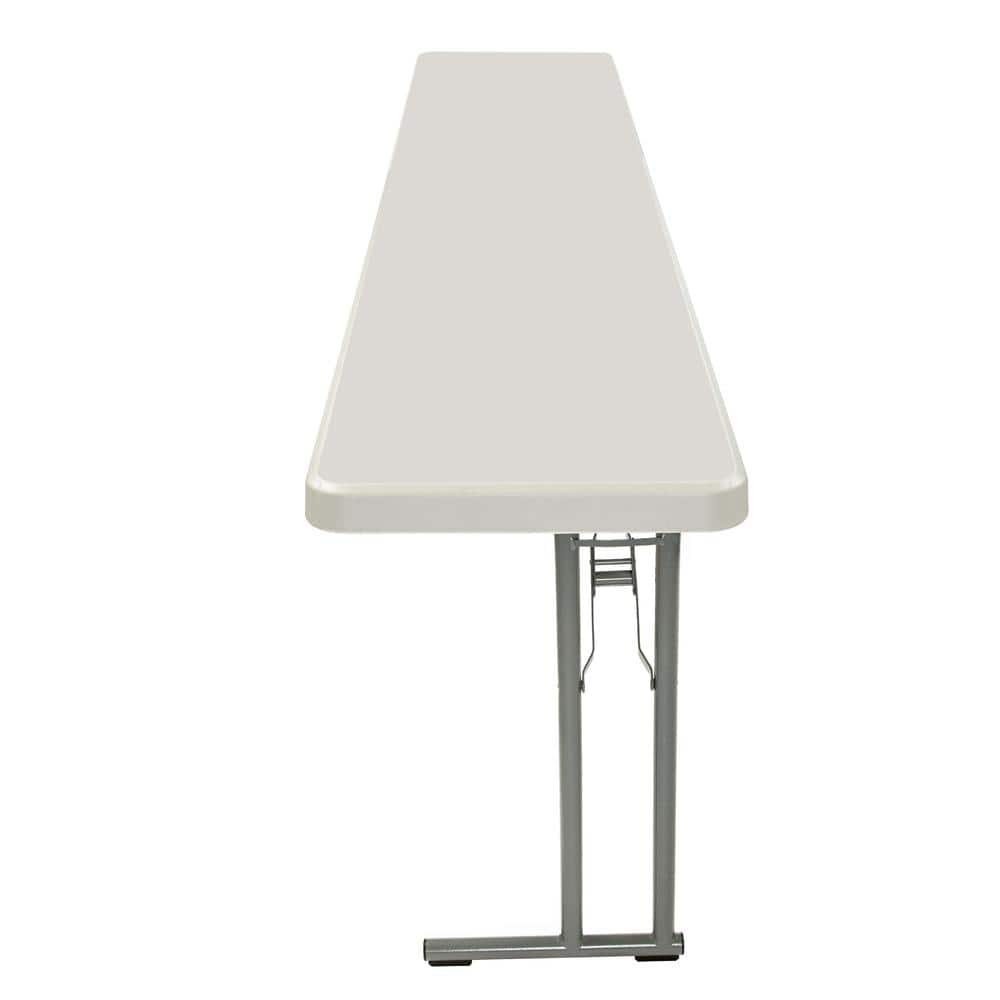 Baldwin 96" White Steel Folding Seminar Table