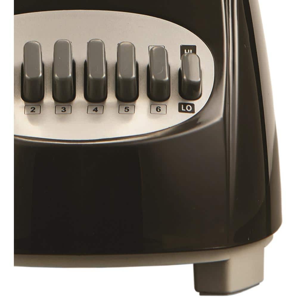 Black 12-Speed Countertop Blender with Borosilicate Glass Jug