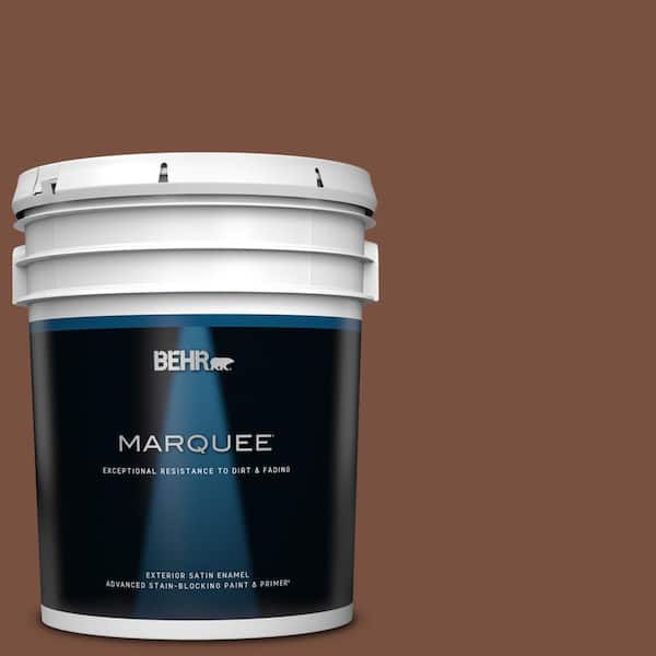 BEHR MARQUEE 5 gal. #S200-7 Earth Fired Red Satin Enamel Exterior Paint & Primer