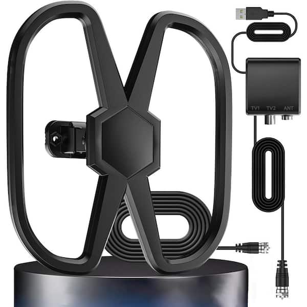 Indoor Outdoor TV Antenna 2900 Miles Long Range Supports 2 TVs 36 ft. Coax Cable HDMI Coaxial Connectors