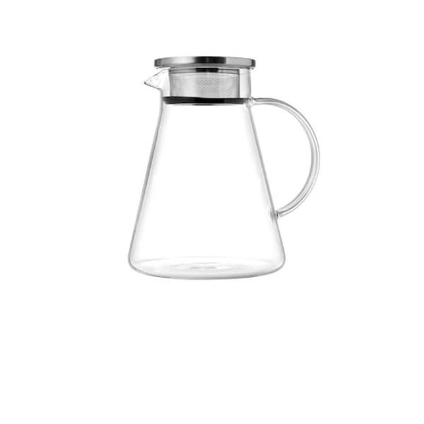 3-Cup Glass Teapot with Stainless Steel Filter, Blooming and Loose Leaf Tea Maker, Stovetop Dishwasher & Microwave Safe