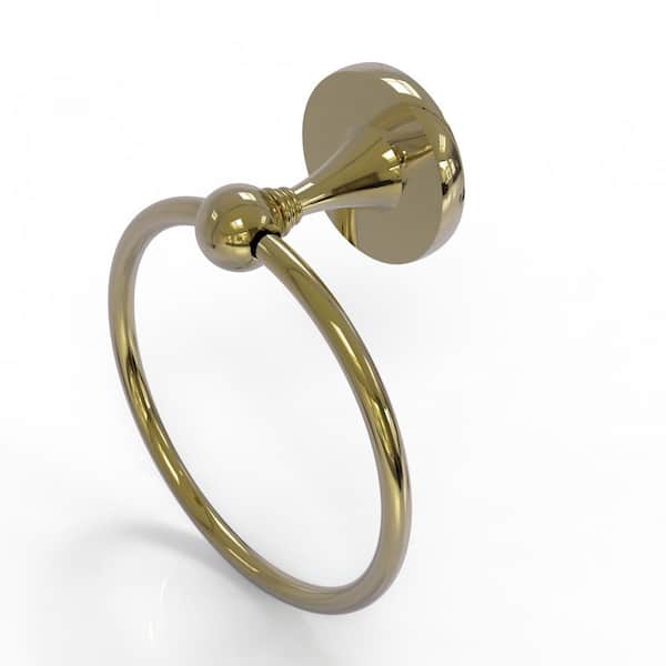 Allied Brass Shadwell Collection Wall Mounted Towel Ring in Unlacquered Brass