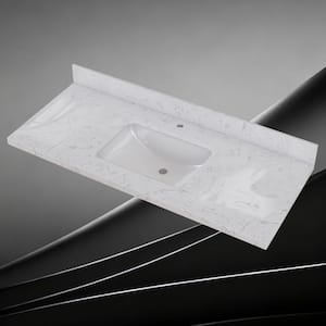 Getpro 42 in. W x 22 in. D Engineered Stone Rectangular Single