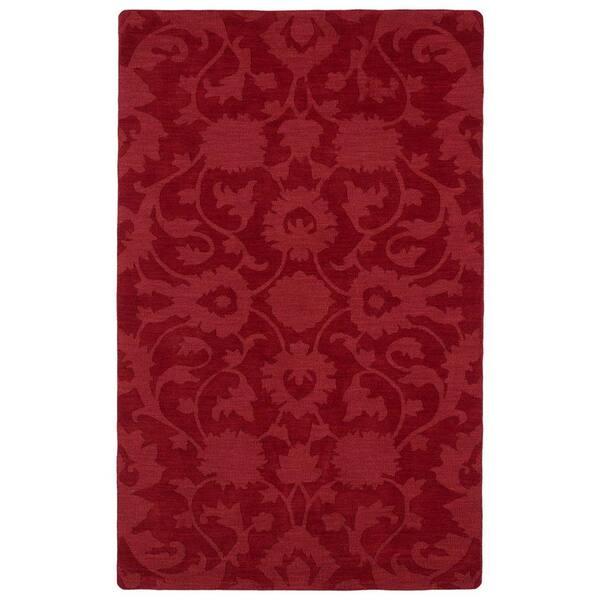Kaleen Imprints Classic Red 3 ft. 6 in. x 5 ft. 6 in. Area Rug