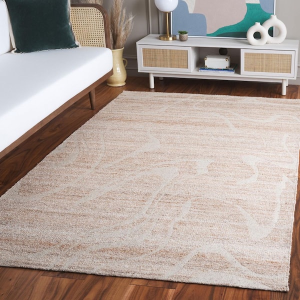 Sahara 5 ft. x 8 ft. Natural/Ivory Abstract Swirl Area Rug