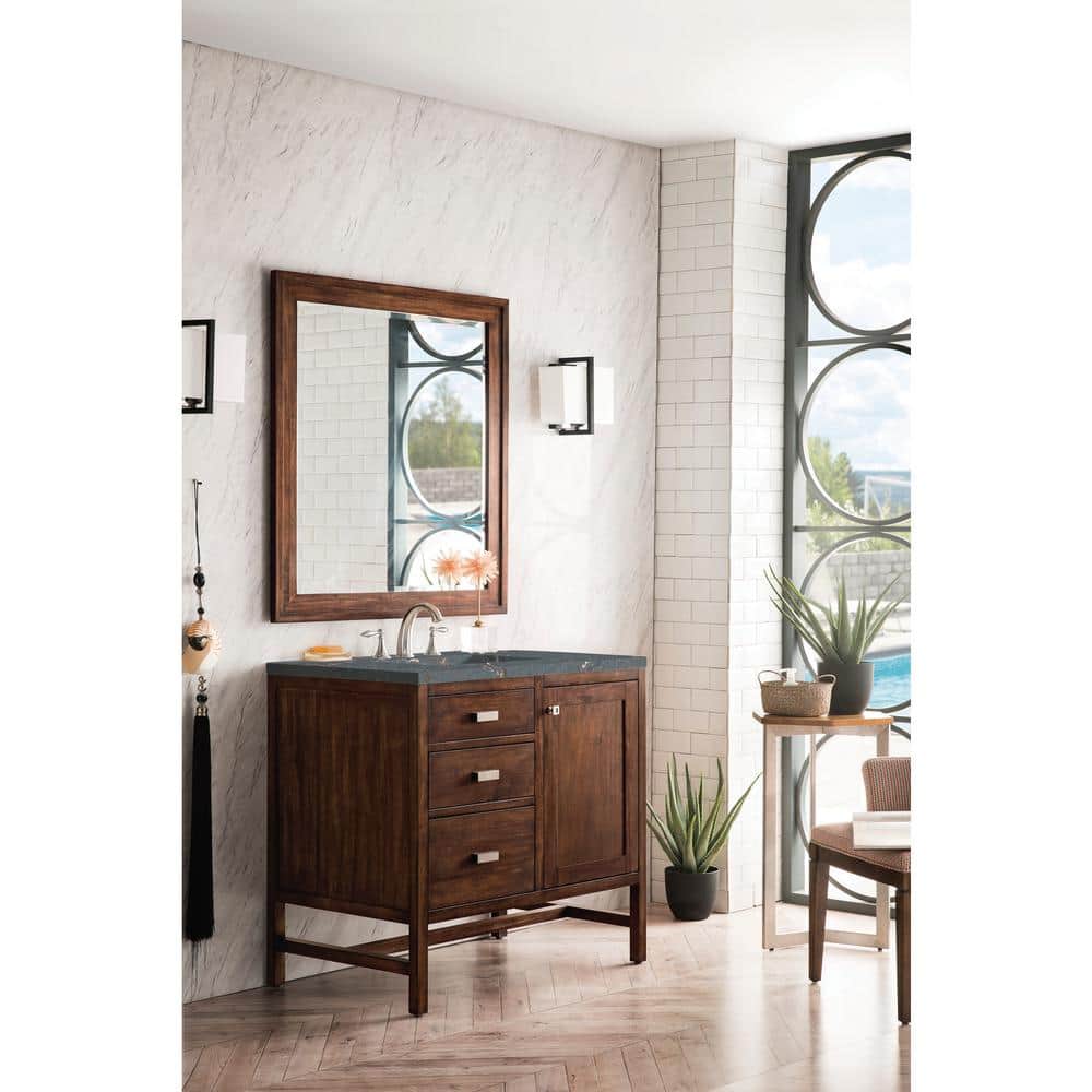 Addison 36.0 in. W x 23.5 in. D x 35.5 in. H Single Vanity Mid-Century Acacia and Parisien Bleu Quartz Top price history on PriceWatchPro