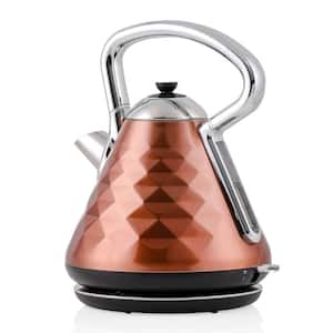 Cleo Collection 7.1-Cup Copper Electric Kettle with Boil-Dry Protection and Auto Shut-Off