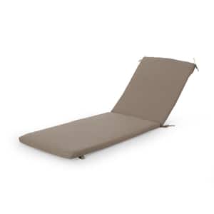 Cape Coral 25.25 in. x 2 in. Outdoor Patio Lounge Chair Cushion in Khaki