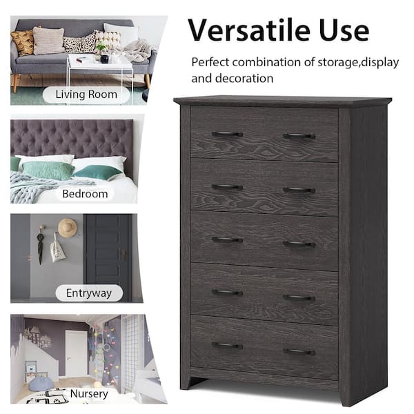 Cabinet Tall Nursery Dresser Yesfashion Rural Bedroom Retro Cabinet, Dresser  For Bedroom Drawers Chest, Nursery Dresser
