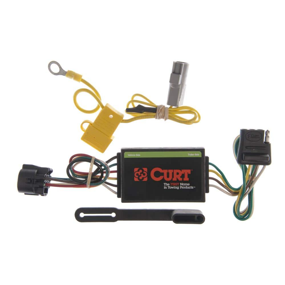 CURT Custom Vehicle-Trailer Wiring Harness, 4-Flat, Select Toyota Tundra,  OEM Tow Package Required, Quick T-Connector 55367 - The Home Depot