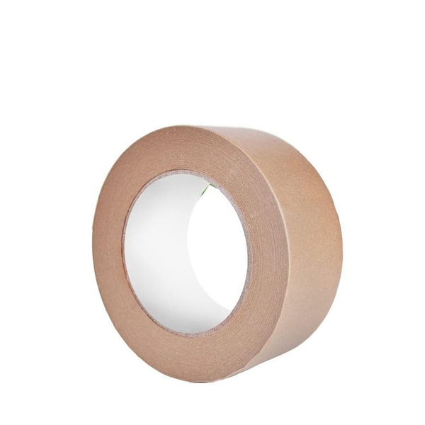 Eco-Friendly Biodegradable Kraft Paper Tape 2 in. x 60 yds. Recyclable Writable Packing Tape Non-Coated Surface 6 Rolls