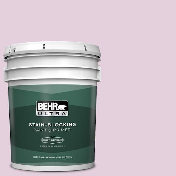 BEHR ULTRA 5 gal. #680C-3 Rose Glow Extra Durable Semi-Gloss Enamel Interior Paint & Primer